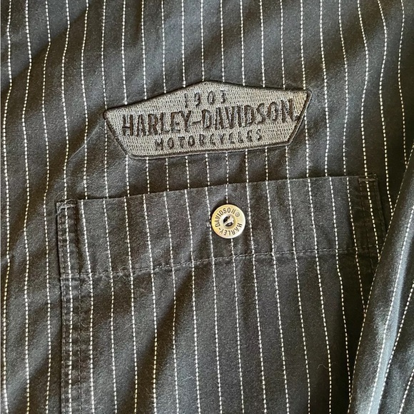 Harley-Davidson Striped Button-Up Shirt - Picture 4 of 4